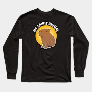 My spirit animal grumpy Capybara Cartoon Long Sleeve T-Shirt